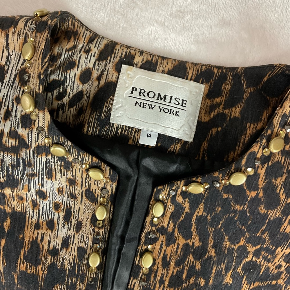 Animal Print Open Jacket Dressy - Picture 4 of 13